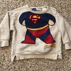 Zara Superman Sweatshirt. Size 6-9m.
